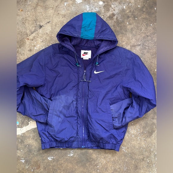 Rare Vintage 90s Nike Hooded Insulated Jacket - White Tag Era - Picture 2 of 13